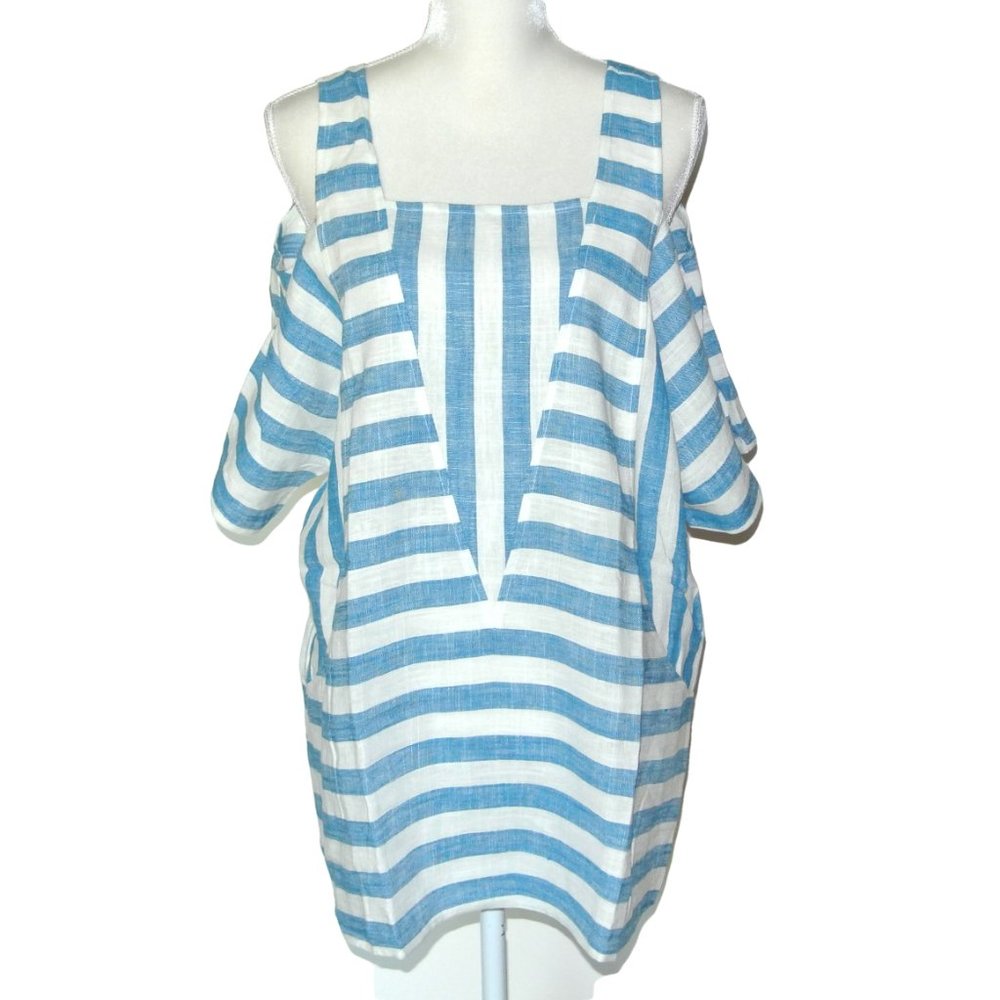 Soft Surroundings Sunset Linen Blend Striped Tunic - Picture 5 of 12